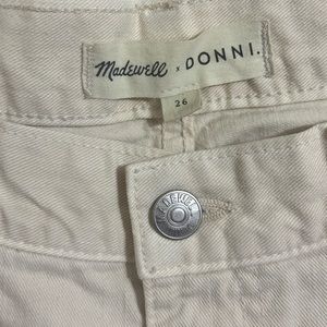 Madewell x DONNI Low Rise Jeans Size 26 Antique Cream